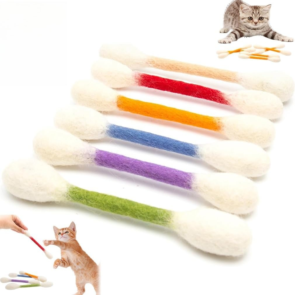 6pcs set pet teething toys durable chew toys for cats large kitten teething chew rope   felt   boredom relief and exercise play aid great gift for pets