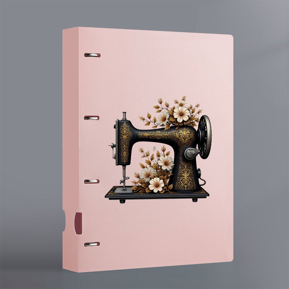 TEMU 1pc Pliant à feuilles souples à trous pour machine à coudre vintage, Organisateur de fichiers format A4, Porte-documents pour fournitures de
