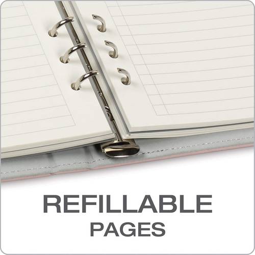 professional faux leather binder notebook a5 sized refillable 6 ring journal with lined paper 100 sheets 250 pages dividers pen loop oxford binding system for organization ideal for professionals