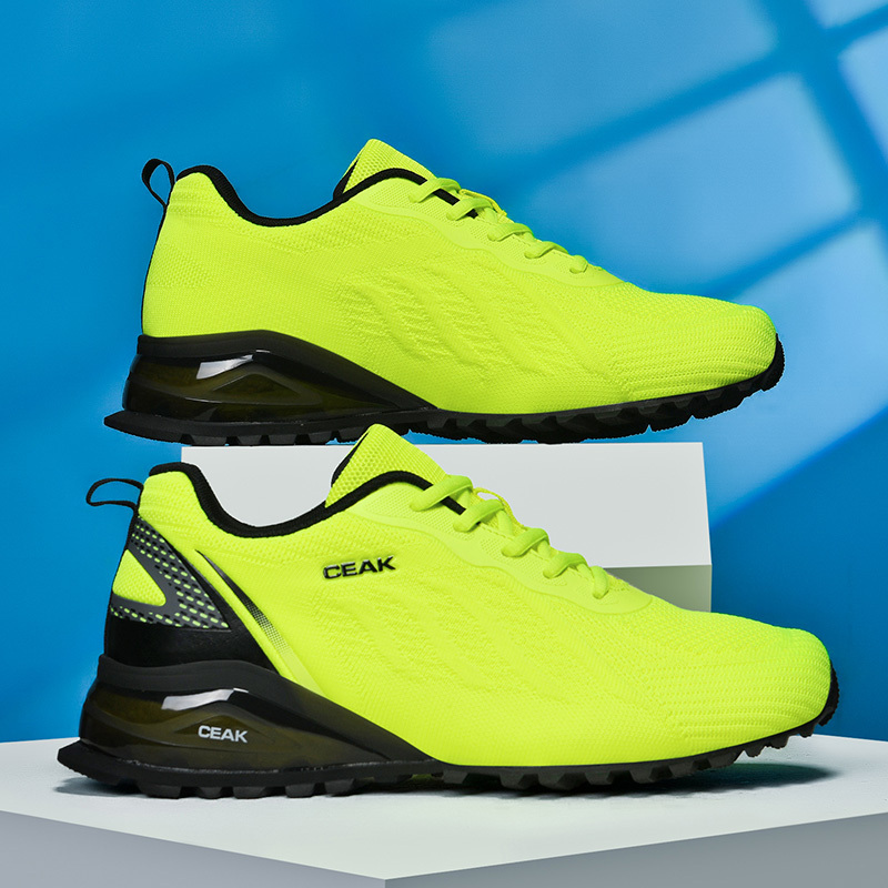 Men's Wide Width Elastic Closure Sneakers for Running & Walking