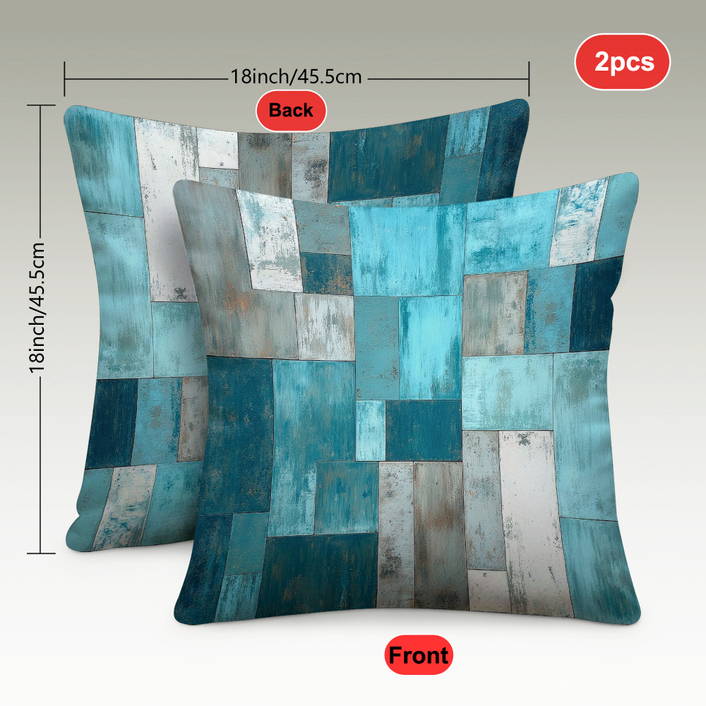 TEMU 2pcs Collage Art Modern Minimalist Printed Pillowcase 18x18 Inches, Suitable For Living Room Sofa Bedroom Study Home Decor Cushion Cover, Short