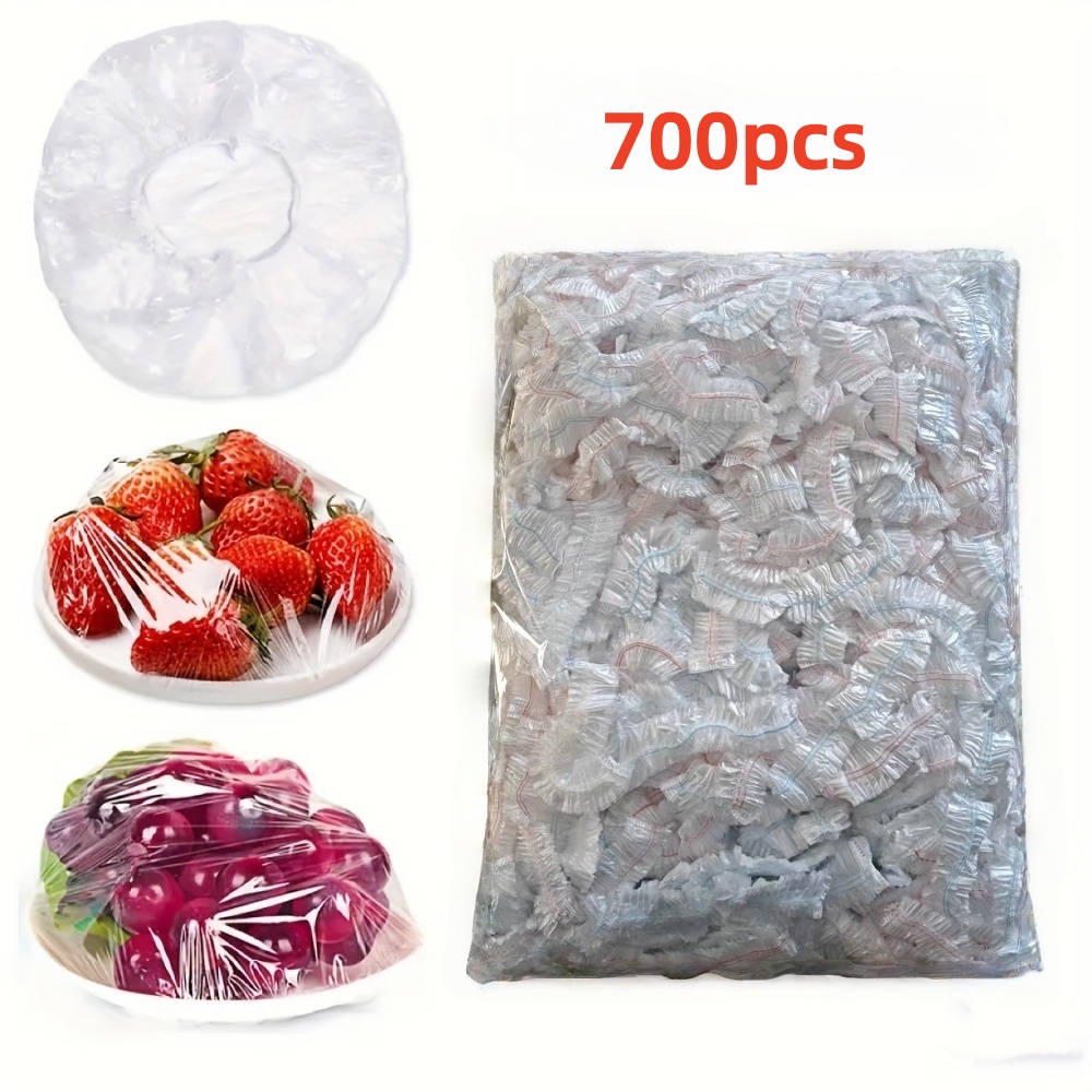 700pcs Food-grade Plastic Wrap Covers, 700-count, Multicolor Disposable Food Covers, Suitable For Kitchen, Picnics, And Barbecues For Fruit And Vegetable Freshness - Food Contact Safe