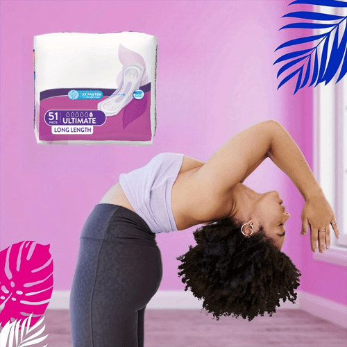 options womens incontinence pads absorbency long length 51 count