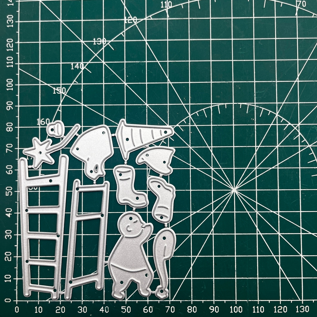Image of New Christmas Decoration Figurine, Metal Cutting Die For Ladders And Boots, Perfect For Scrapbooking And Card Making, Ideal For Embossing Christmas Crafts