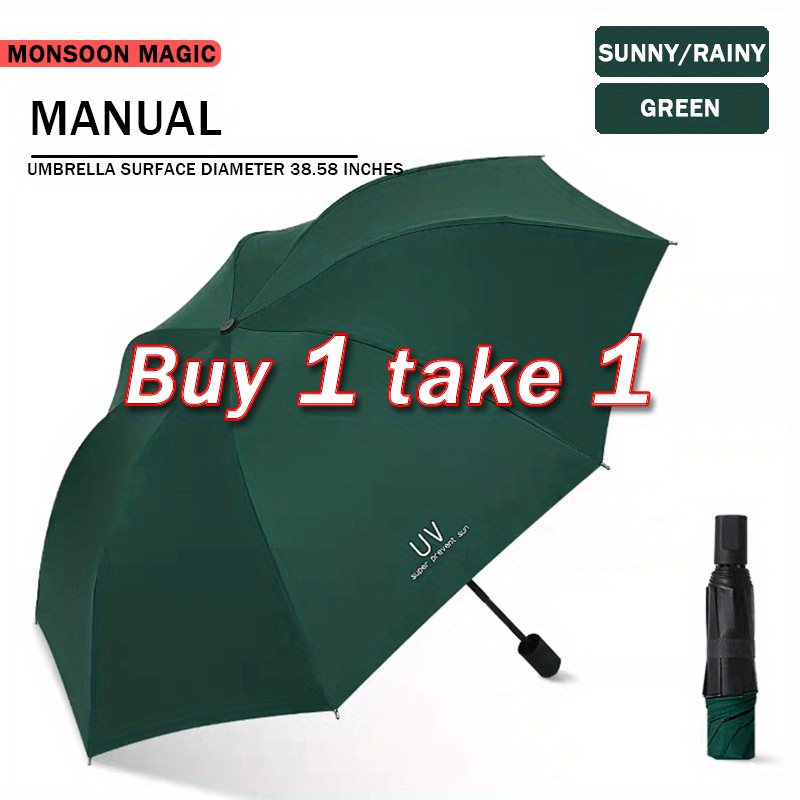 TEMU Auto Manual Umbrella For Iron Umbrella Ribs Folding Umbrella