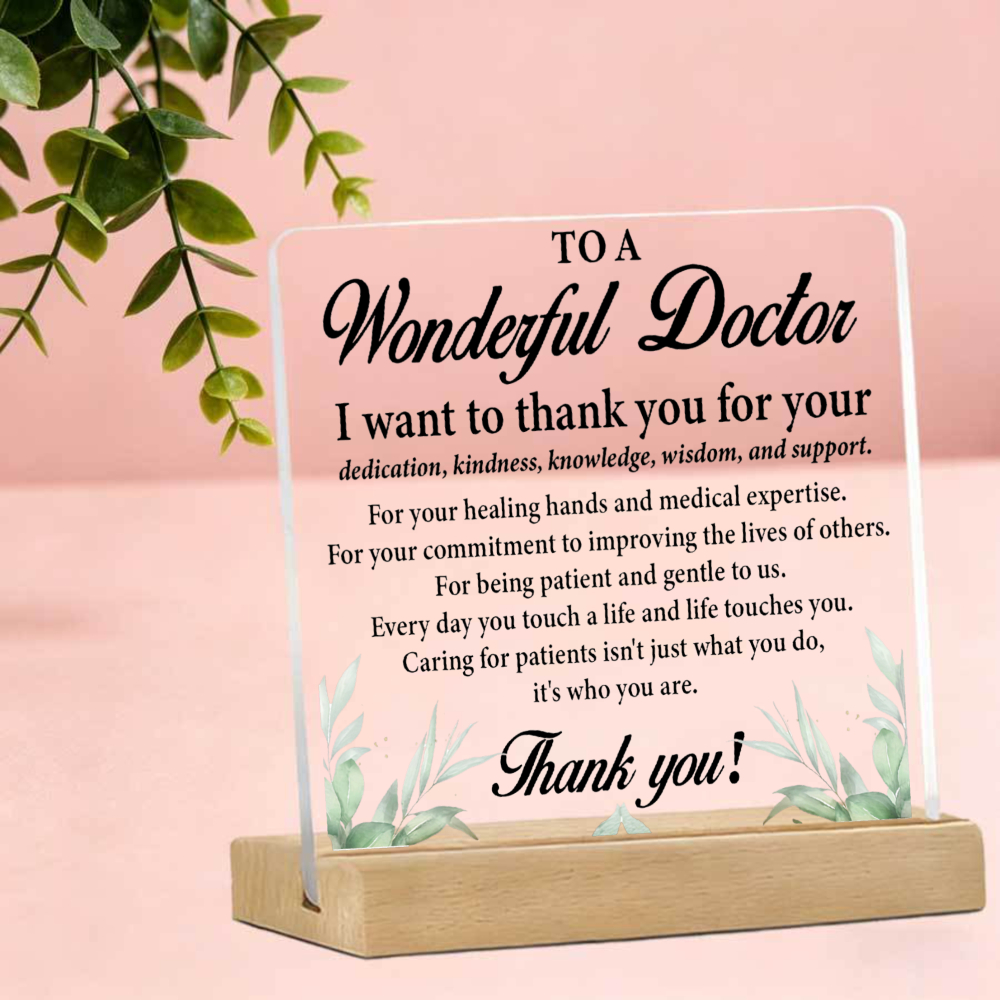 TEMU Gratitude Quote Stand, A Thank-you Gift For Doctors/medical Personnel, A Desktop Decoration To Honor The , Kindness, And Professionalism Of