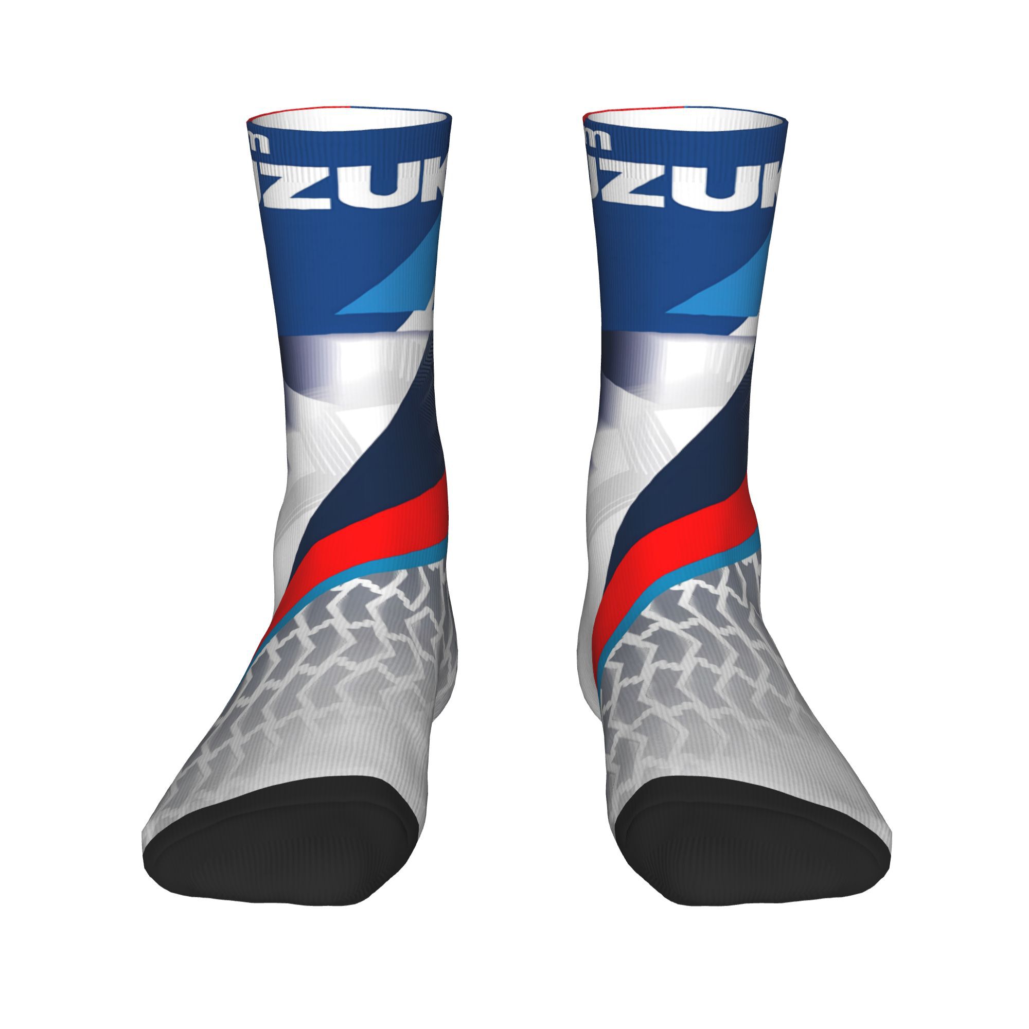 TEMU Perfect Gift 1 Pair Printed Crew Socks, Motorcycle Themed Pattern Print, Breathable And Comfortable Casual Socks For Men And Women, Suitable For