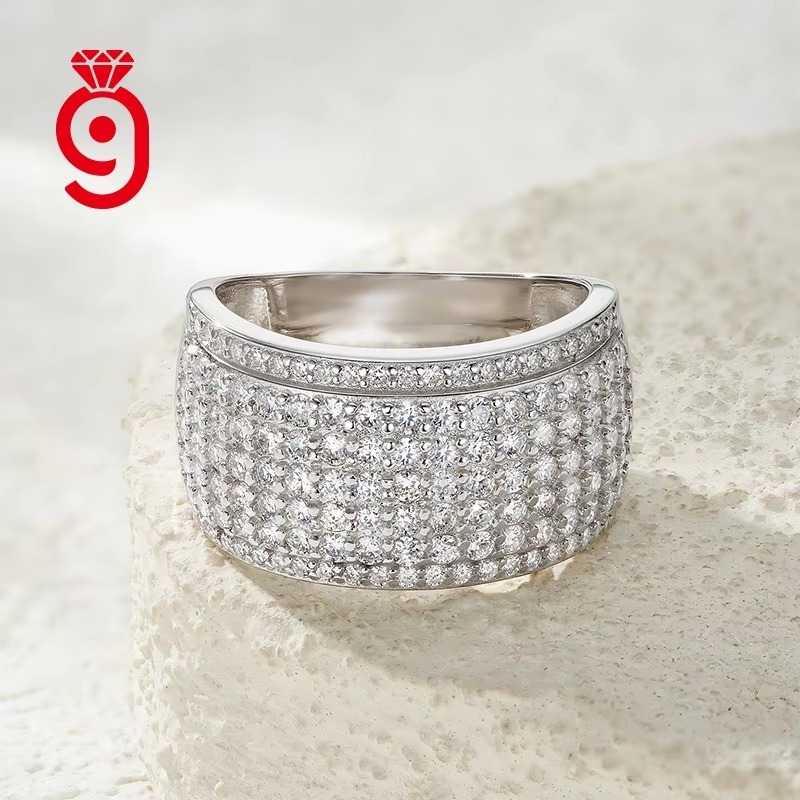S925 Sterling Silver Moissanite Engagement Ring for Women