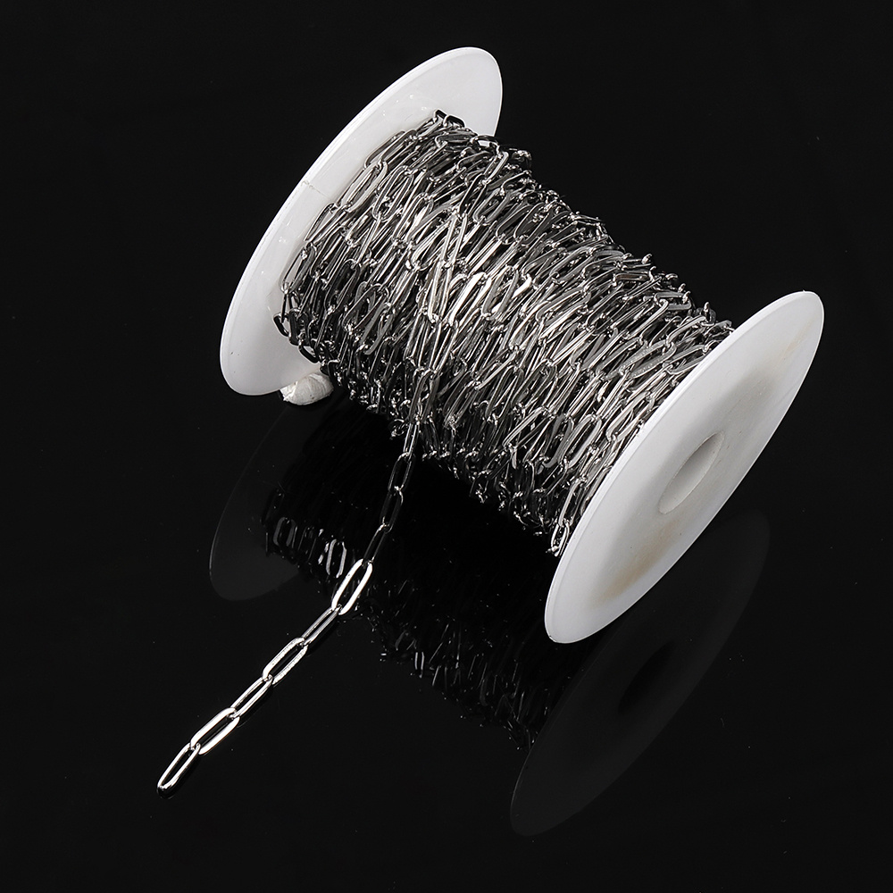 1M Stainless Steel Chain with 18K Golden Plating for DIY