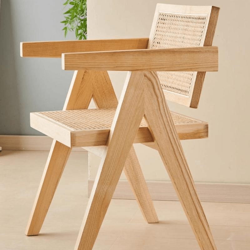 Silla de ratán tejida, silla de comedor de madera maciza, taburete para el hogar con respaldo, silla de ratán con reposabrazos, silla para mesa de comedor, silla de decoración para el hogar, silla de comedor de madera para sala de estar, silla de recepción de oficina, muebles de jardín para exteriores, silla de jardín, sillón, silla para sala de estar