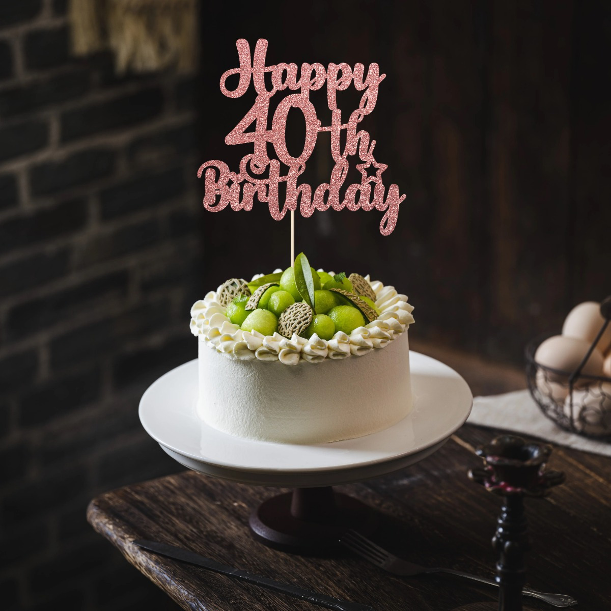 décoration gâteau 40e anniversaire 1pc numéro 40 rose doré - Luxembourg