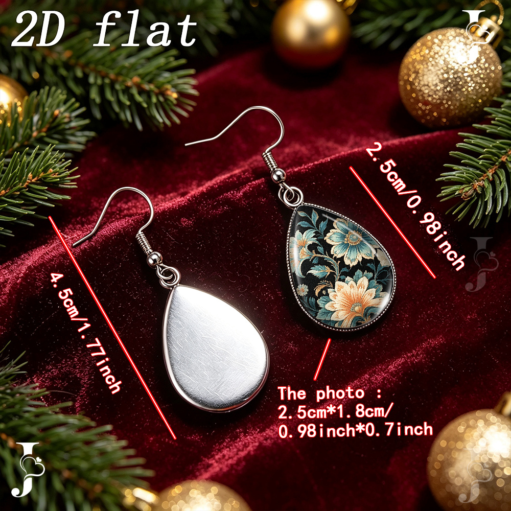 Vintage Floral Pattern Dangle Earrings