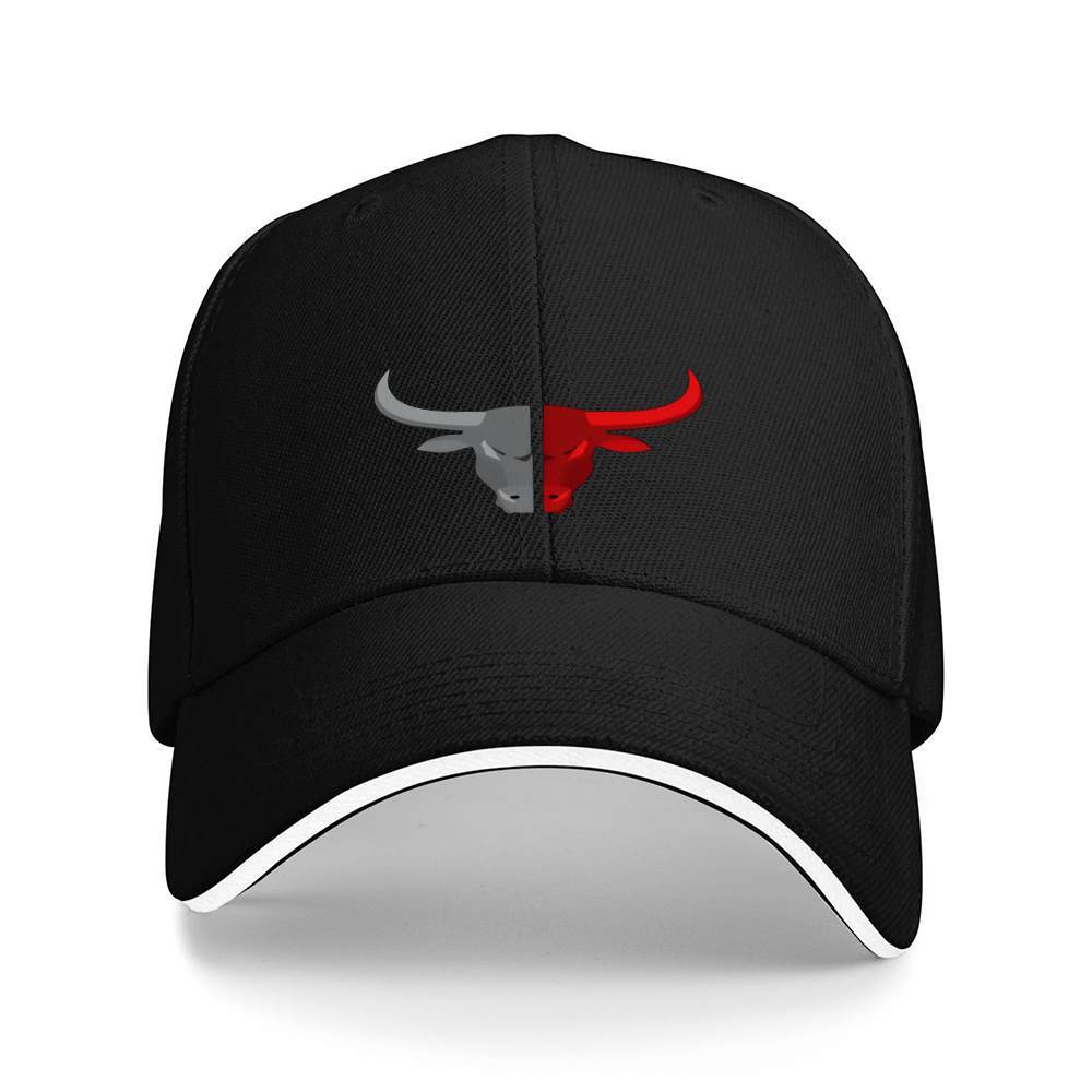 Image of 1pc In Gray - And - Red Split - Color Graphic, Cap, Unisex, Suitable For , Travel Cap
