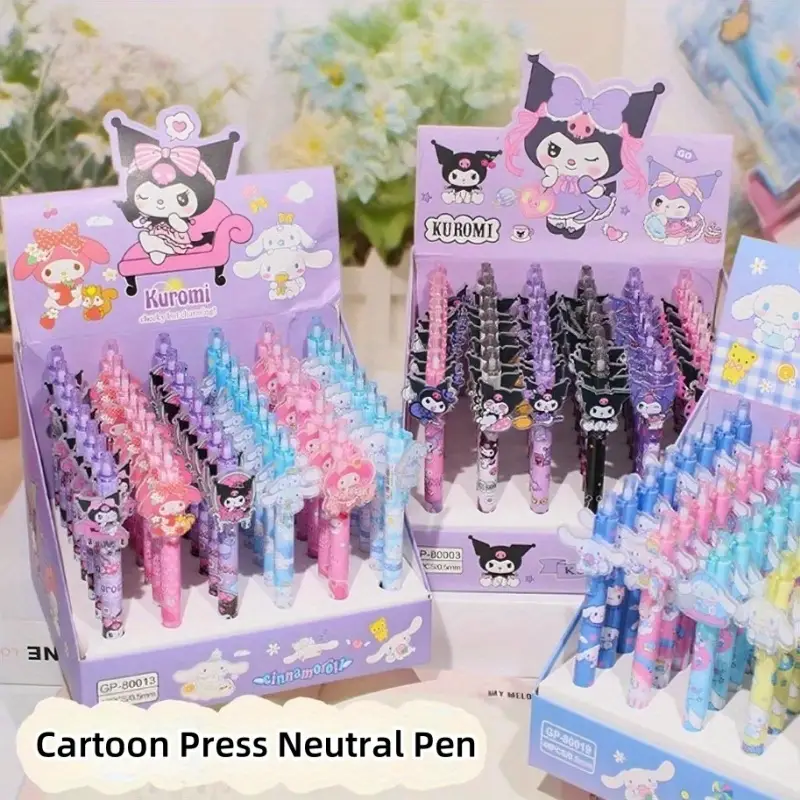 48 pack gel pen set cinnamon dog kuromiya melody retractable medium acrylic pens for office and school supplies fine tip markers suitable for Product details 2