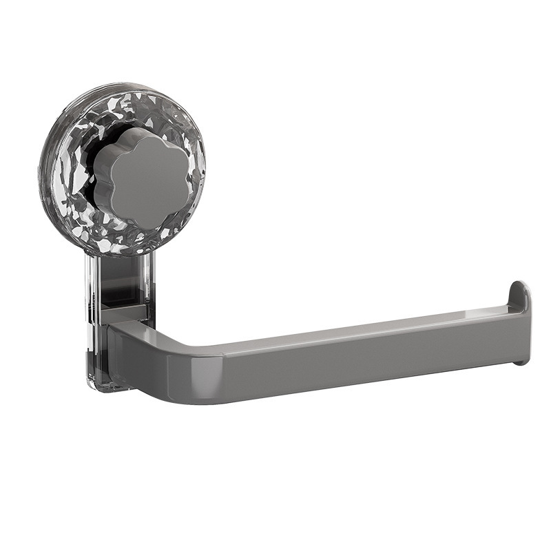TEMU Suction Cup Wall-mounted Toilet Paper Holder - Self-adhesive, No Drilling Required, Plastic Material For Kitchen And Bathroom - Multi-functional