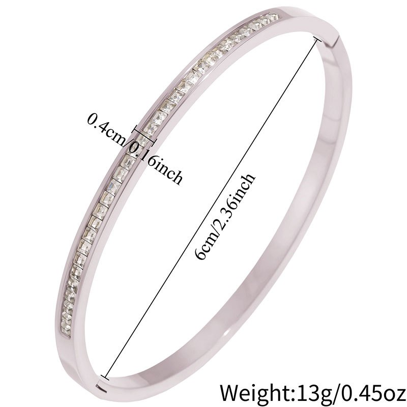 2pcs Women's Stainless Steel Jewellery Set with Floral Chain Bracelet & Bangle