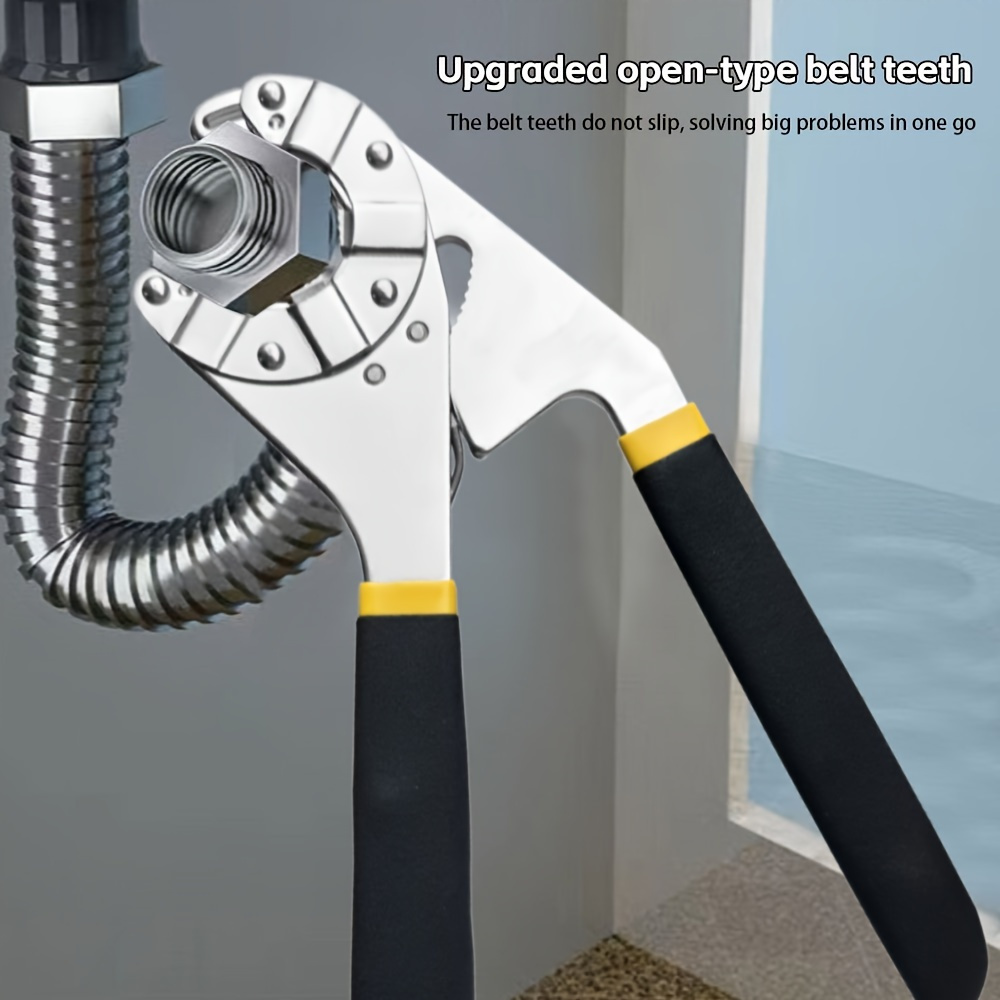 Juego de llaves multiusos 14 en 1, llave ajustable de acero al carbono con diseño de dientes para mayor agarre, operación mecánica, sin necesidad de ensamblaje, ideal para herramientas de reparación de bricolaje, eléctricas, mecánicas, motocicletas y bicicletas