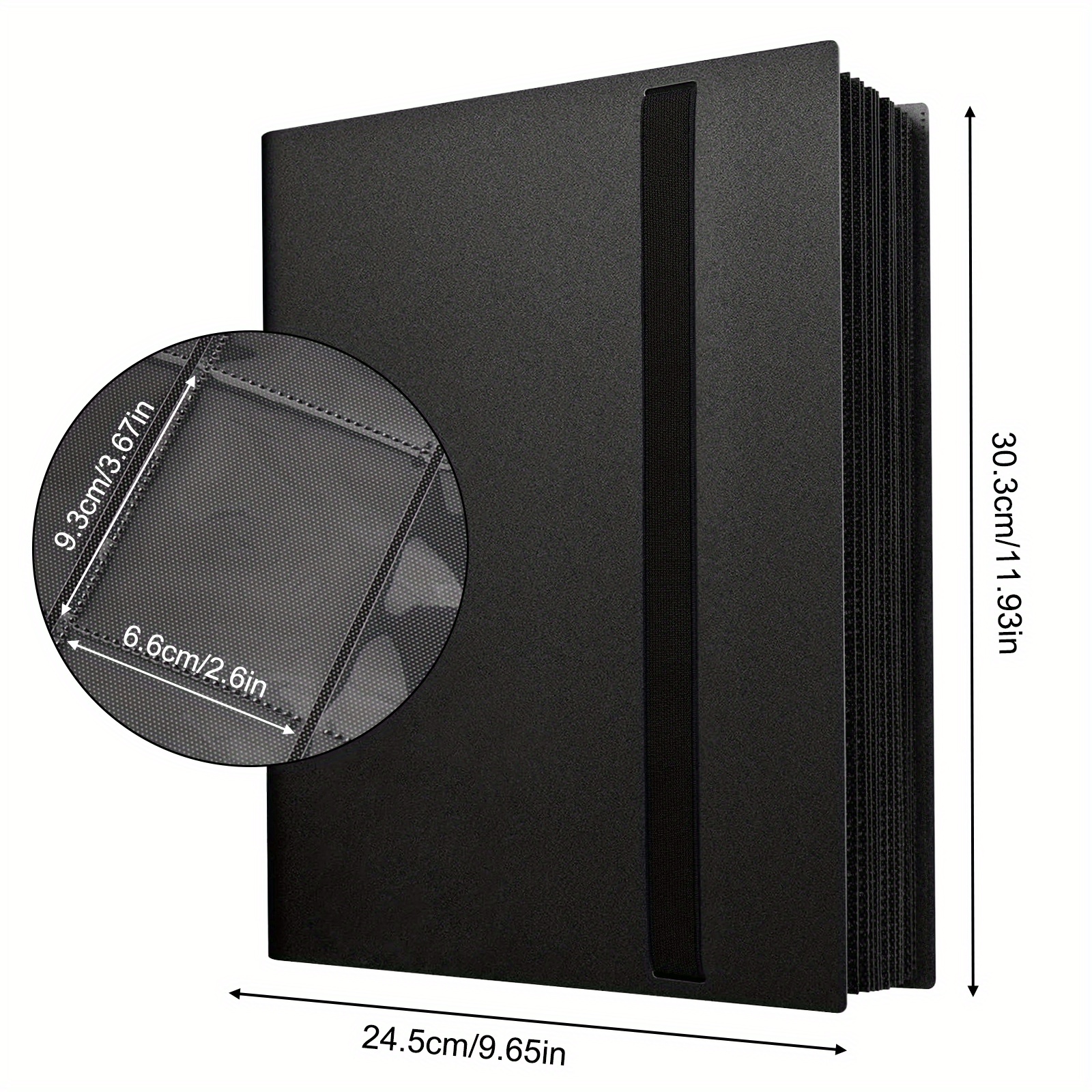 Premium 9-Pocket Trading Card Pocket Binder - Durable PE Material, for Baseball, Hockey, Soccer, Basketball Cards - Side-Loading Collector&#39;S Album, 30 Sheets, 540pcs