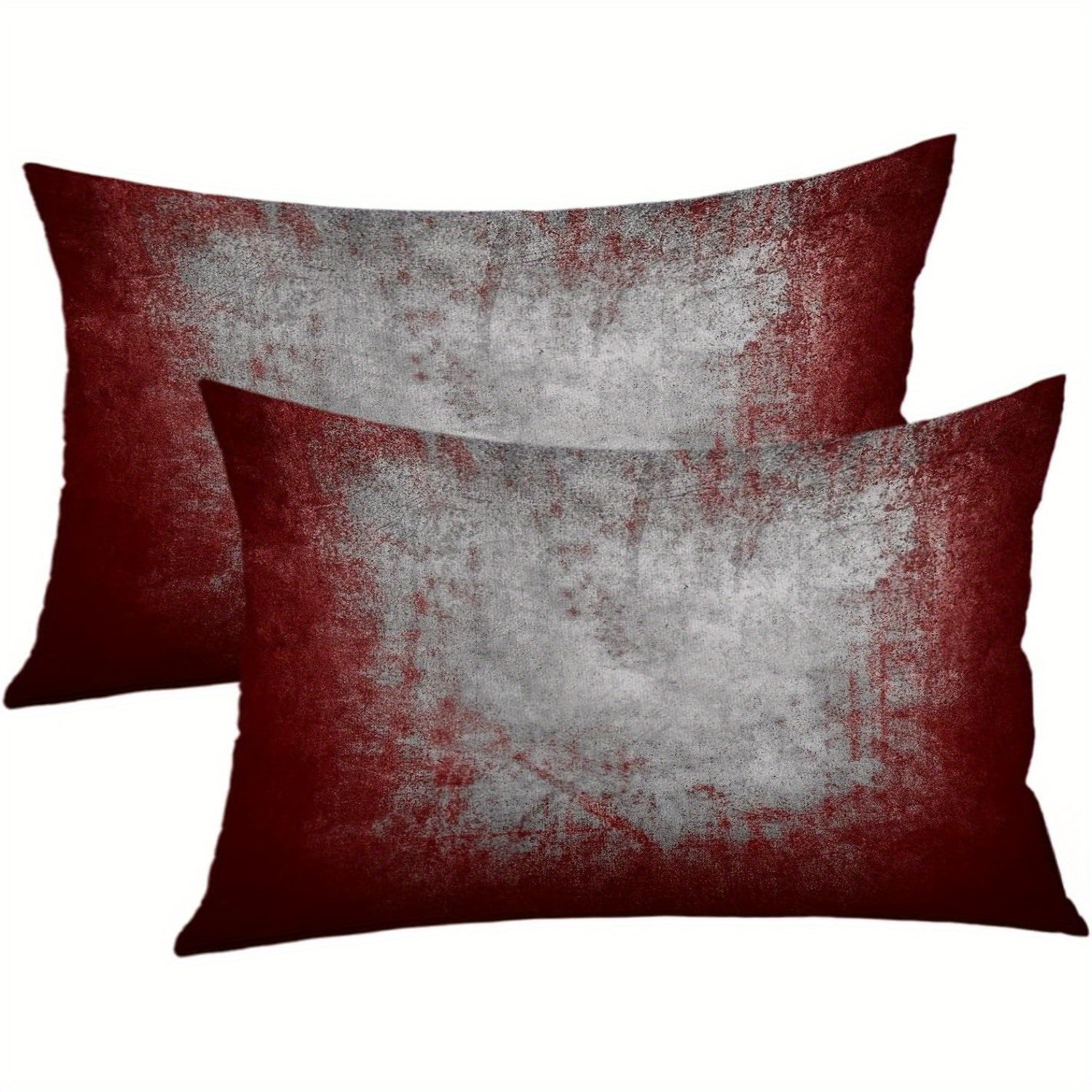 TEMU 2pcs Gray Abstract Decorative Pillow Covers, Modern Abstract Art Burgundy Cushion Covers Suitable For Bedroom And Living Room As A Pair.(no