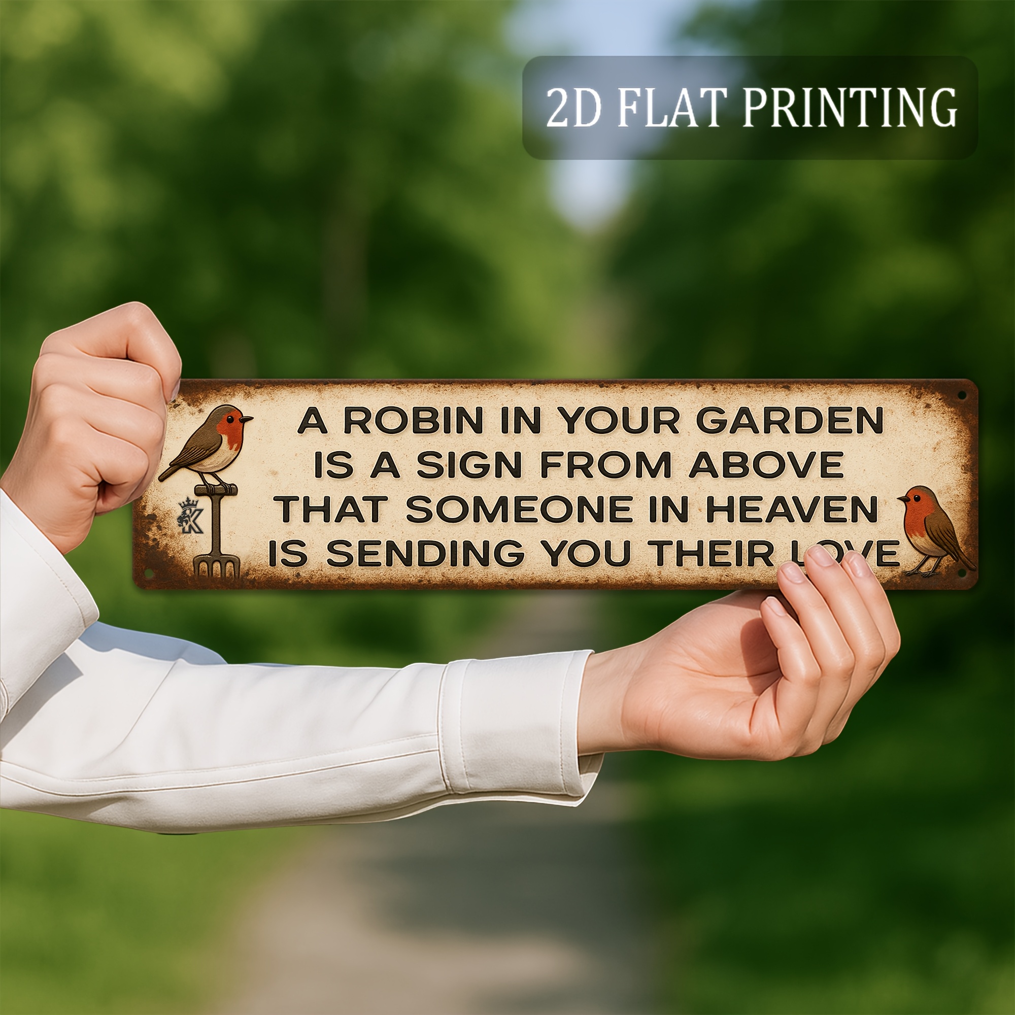 2d flat 1pc of inspirational red bird garden sign wooden wall plaque hanging ornament with red bird and   featuring the quote a sparrow   is   from heaven suitable for garden fences courtyards or as a rustic