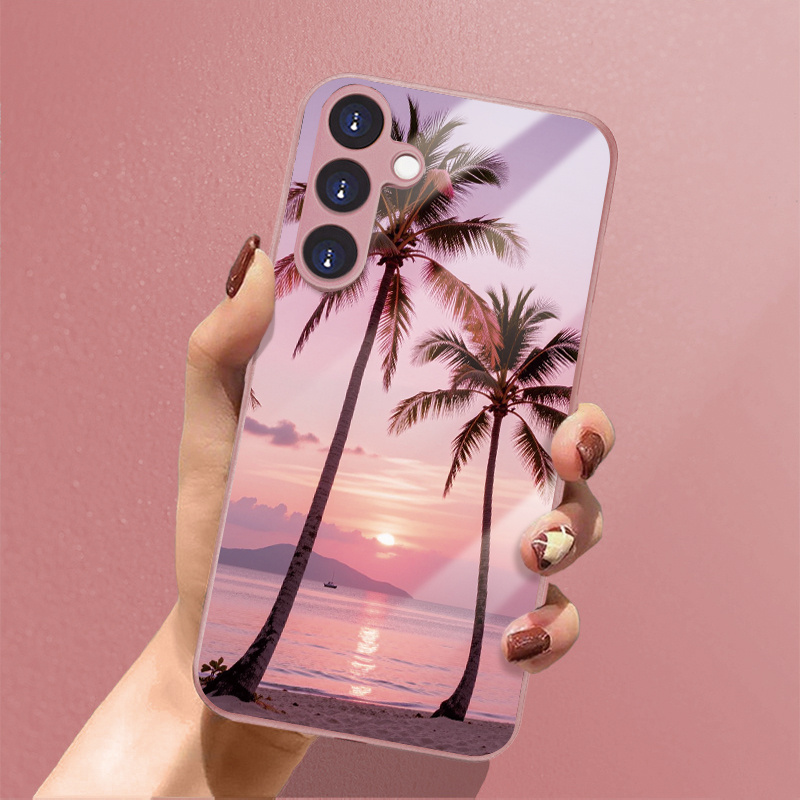 TEMU Coque de téléphone - [2D Plat] Motif Tropical Breeze Maritime Adapté pour S25 PLUS 24 PRO 23 ULTRA et NOTE 20 A55 A56 A16 et Plus de Modèles,