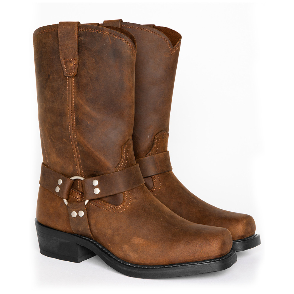 Men's Cowboy Boots with Zipper Closure