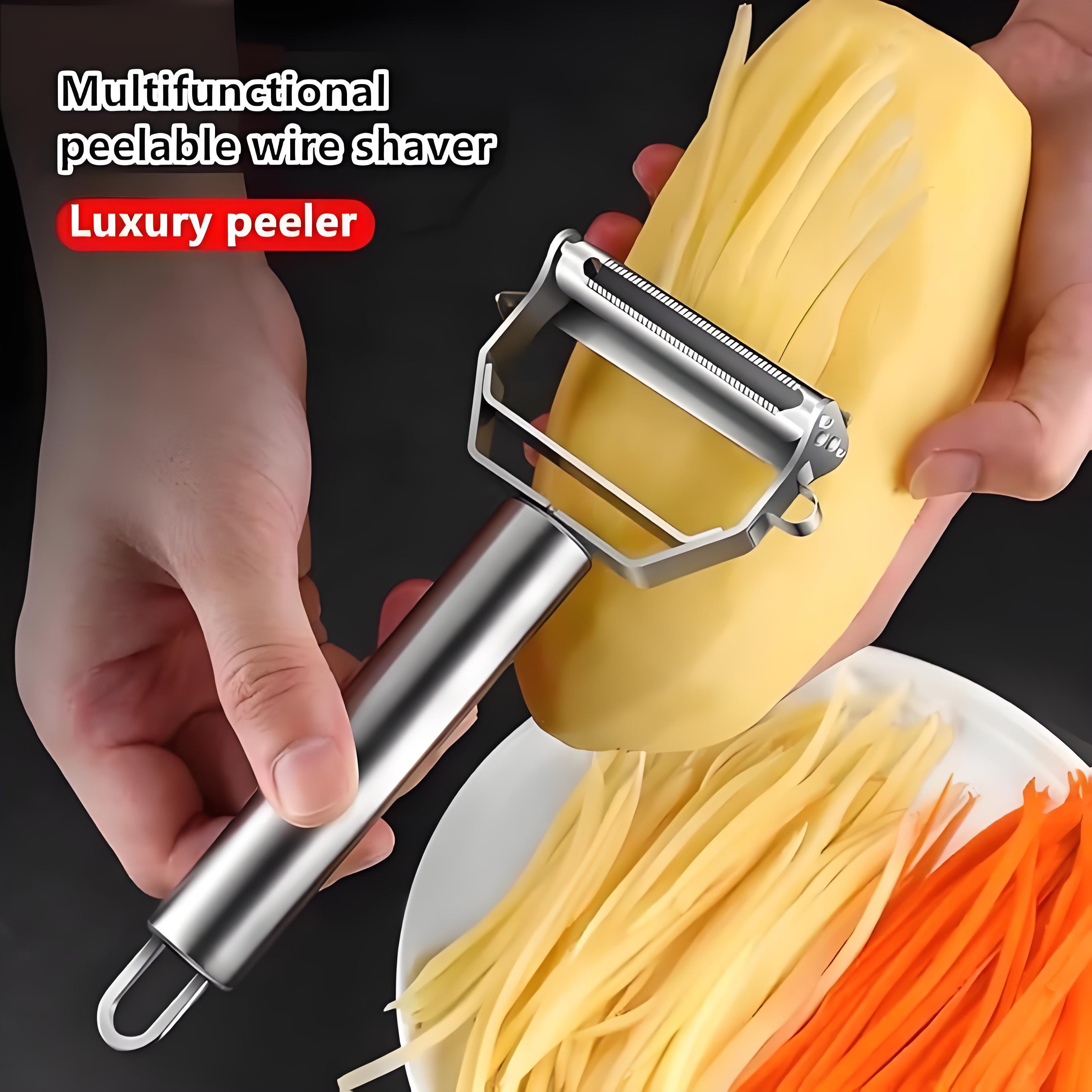 TEMU Multifunctional Stainless Steel Fruit And Vegetable Peeler Is An Cutting, Slicing, Shredding And Tool, Suitable For Fashionable Metal Of