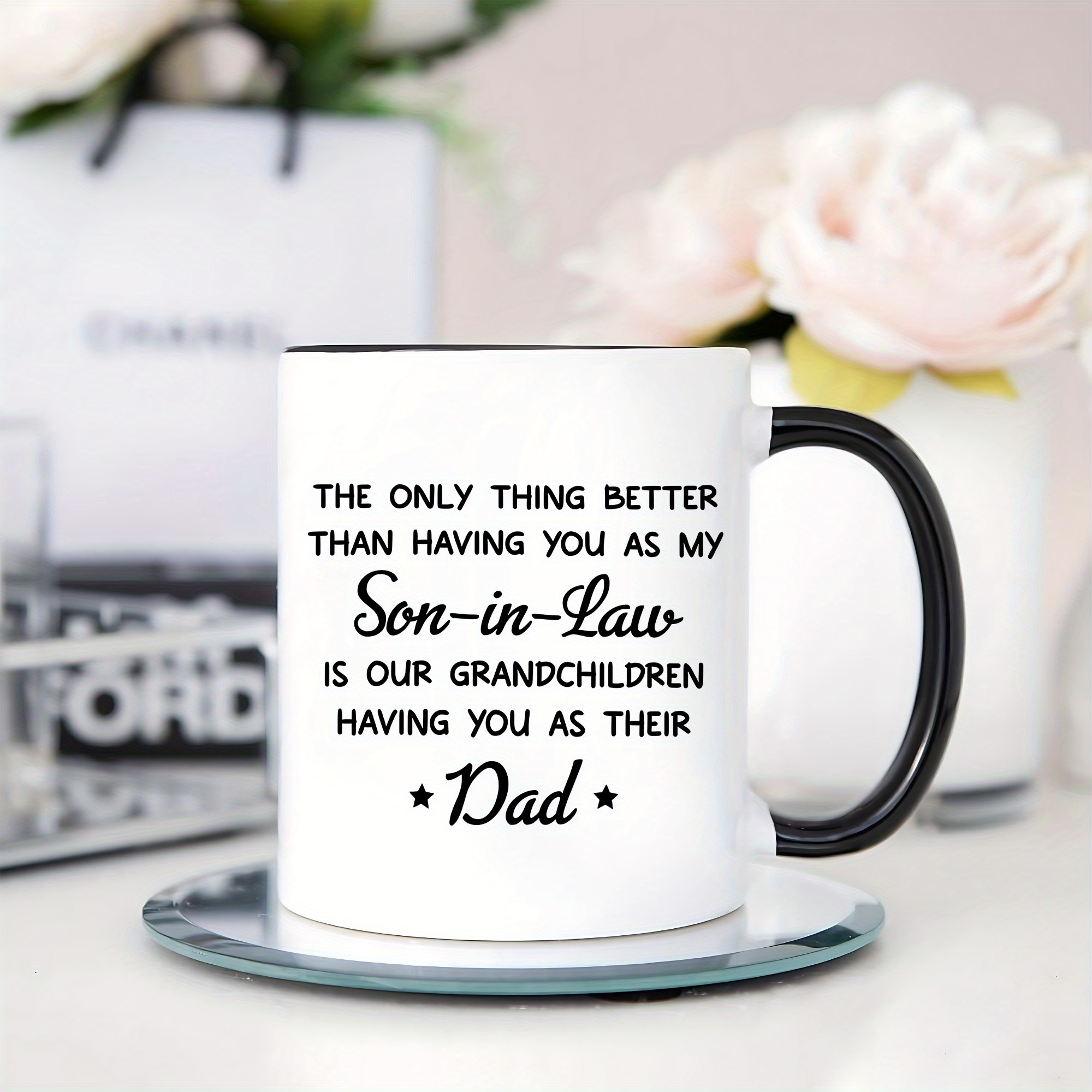 11oz ceramic coffee mug son in law gift message Temu