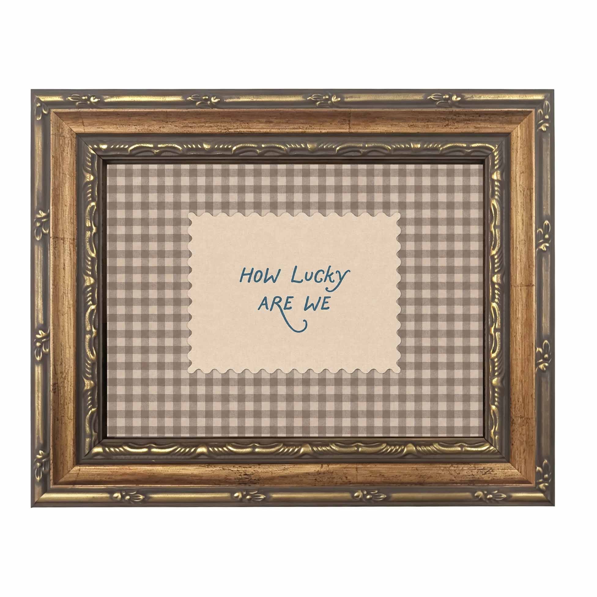 TEMU 2d Flat, 1pc Vertical "how Are We" Framed Wall Art - Retro Minimalist Suitable For Living Room Decor With Double-layer Carved Lettering, Ink,