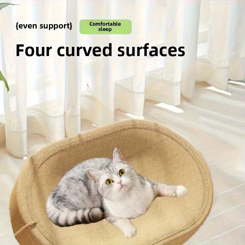 Planche à Gratter Durable pour Chat avec Bac à Litière Intégré - Jouet de Soin des Griffes Adapté aux Quatre Saisons, Idéal pour le Sport et la Détente - Cadeau Parfait Pour les Chats