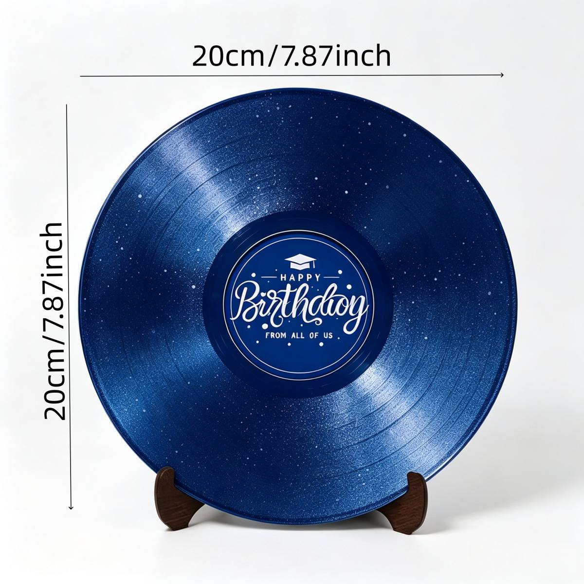 TEMU 2d Flat, 2d Flat - 1 Vintage Deep Starlight Birthday Commemorative Vinyl Acrylic Ornament, Allows Handwritten Wishes For , An Touch Suitable For
