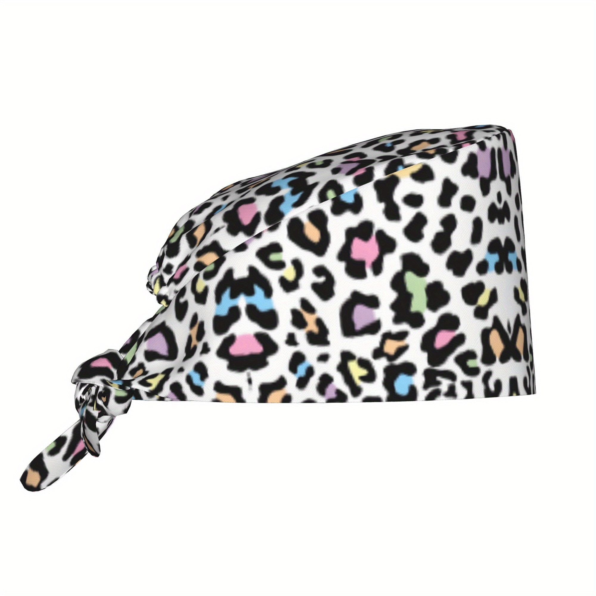 TEMU 1pc Ethnic Pattern Stylish Printed Work Cap - Lightweight Adjustable Skull Cap, Tie-back Nurse Hat, Dustproof Chef & Cooking Cap, Perfect For