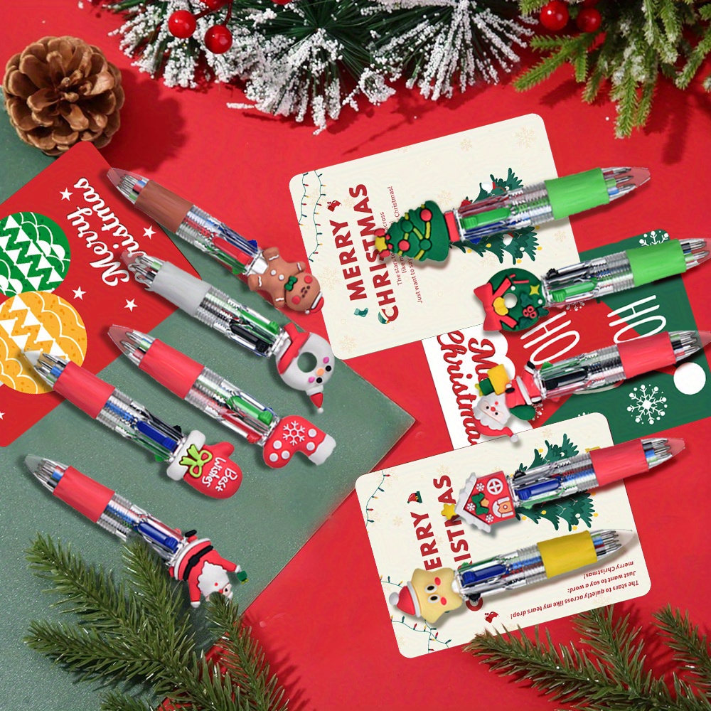 18pcs christmas gift set - 6pcs   multicolor pens (0.7mm retractable), 6 christmas cards, 6 gift bags - cute cartoon school supplies,   favors, christmas gifts, festive stationery, seasonal accessories,  , retractable pen, durable material, lightweight pens, writing essentials, stationery bundle, office accessories, students gifts, toy related gifts, colorful pens, high-quality pens, jdc joyasd kitchen  , students on camping Product details 4