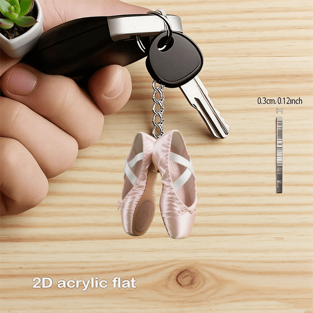 TEMU Piatto 2D, 1 pz Portachiavi Piatto 2D da Donna in Acrilico - Anello Portachiavi Lucido con Targhetta Decorativa Piatta, Portachiavi per Auto
