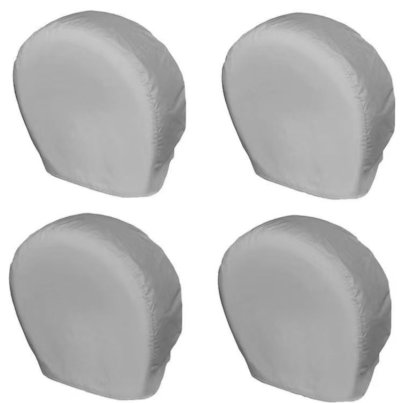 A Set Of 4 Tire Covers, Designed For Suvs, Trailers, Campers, And Rvs, Providing Wheel Protection For Tires With Diameters From 26 To 31.49 Inches
