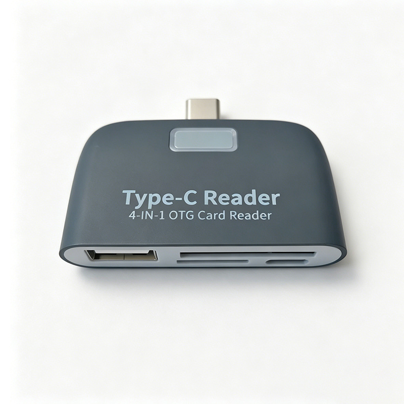 TEMU Type- Reader, 4-in-1 Usb-c Sd/tf Otg Adapter, External /writer For Camera Memory Cards, Sd/tf Cards, And Usb Drives, Compatible With Laptops,