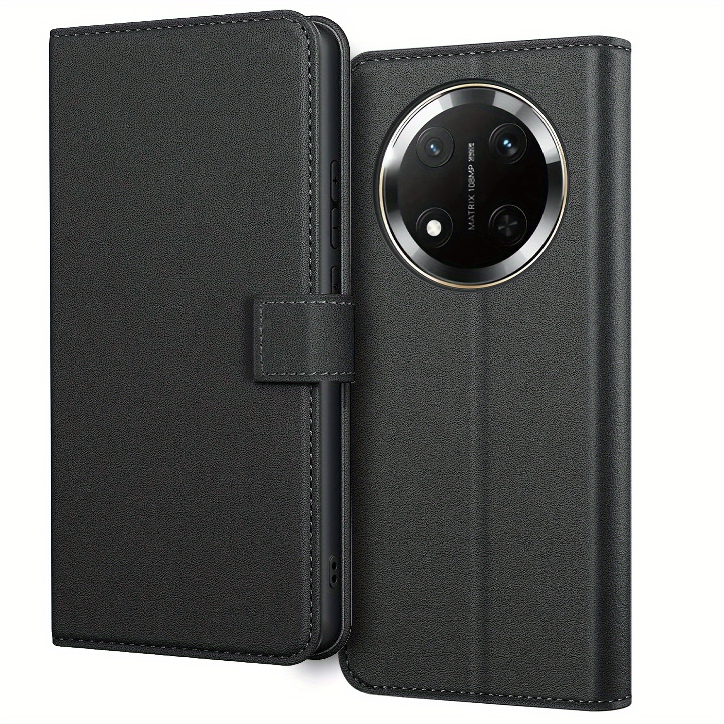 TEMU Coque de téléphone - Étui de protection pour Honor Magic 7 Lite / pour Honor X9C 5G, avec support, similicuir, fente pour carte et design