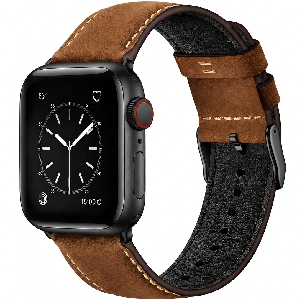 TEMU Grain Leather Replacement Watch Band For Watch, Wrist Strap Compatible With Iwatch Ultra, Series 11 10 6 5 4 3 2 1 Se, 42mm 44mm 45mm 46mm 49mm