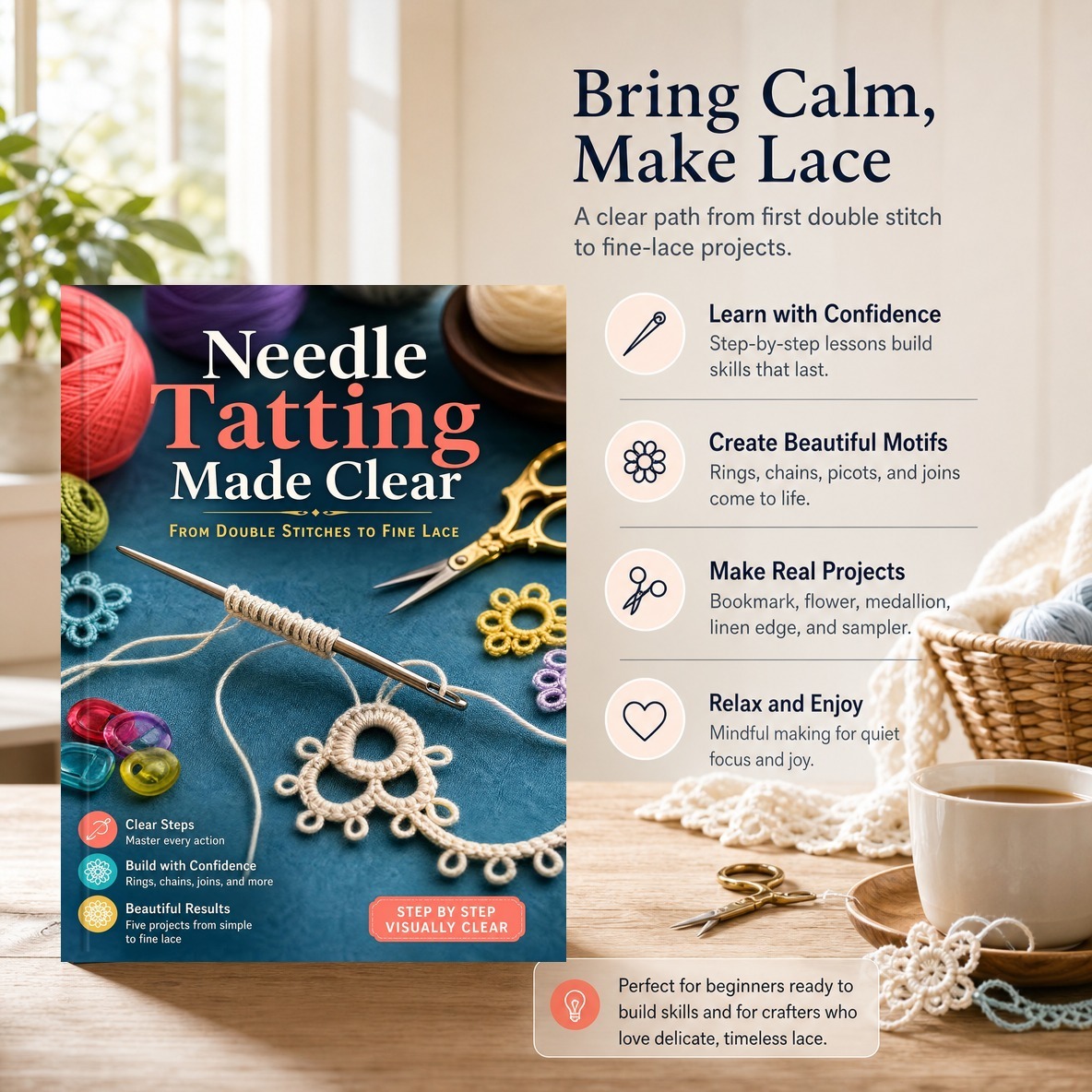 Needle Tatting Made Clear - Comprehensive Guide for Beginners