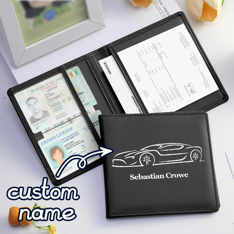 E-shop Individueller Multifunktions-Kartenhalter aus Kunstleder, Führerschein-Geldbörse, Mini-Ausweishalter, Kleine Kreditkartenhülle, Mini-Geldbörse,