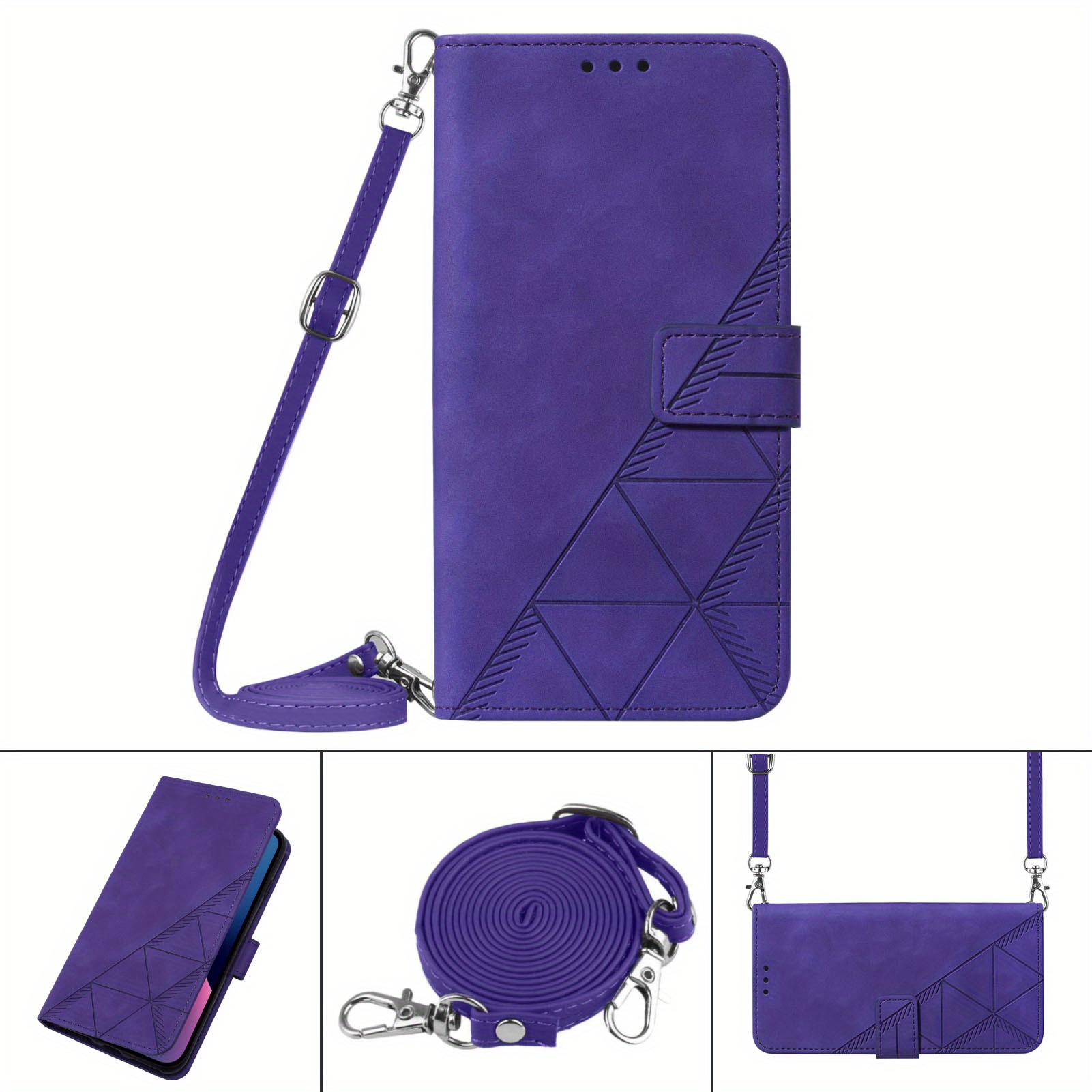 TEMU Phone Case - Detachable Lanyard Wallet-style Phone Case Suitable For Galaxy A73 A72 A71 A70 A56 A55 A54 A52 A51 A50 A42 A41 A40 A36 A35 A34 A33