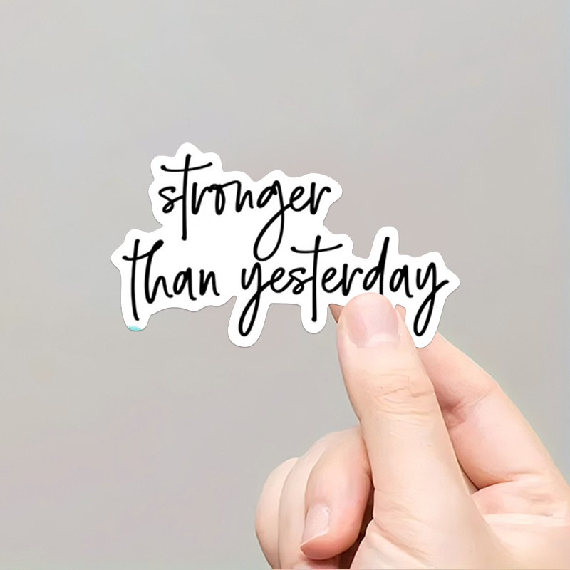 

Stronger Than Sticker, Motivational Funny Sticker, Gym Laptop Decals, Stickers, Water Bottle Sticker, Water Bottle Decal