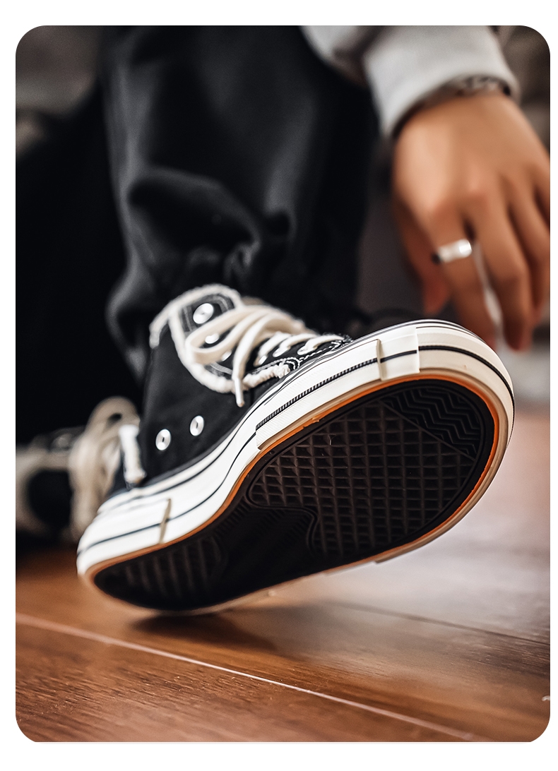 Men'S New Versatile Classic High-Top Trendy Youth Canvas Shoes for Outdoor Casual Wear.