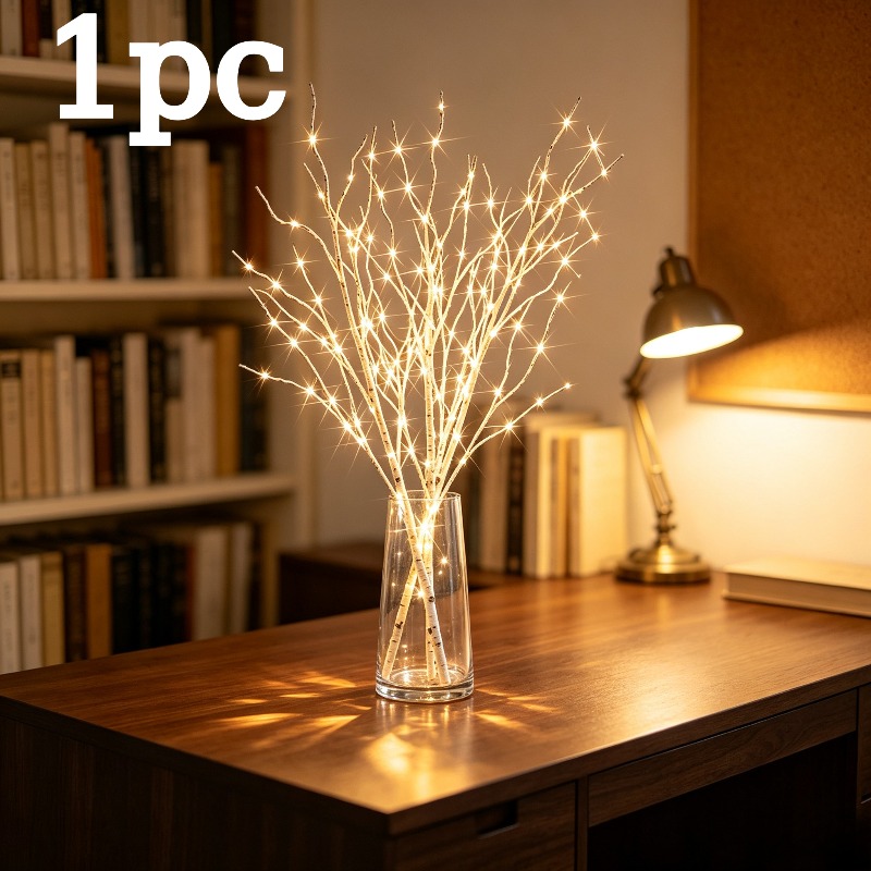 TEMU Simulated Artificial Branches - Battery Powered - Suitable For Indoor And Outdoor Christmas, Weddings, Parties, Valentine's Day, Home Decoration
