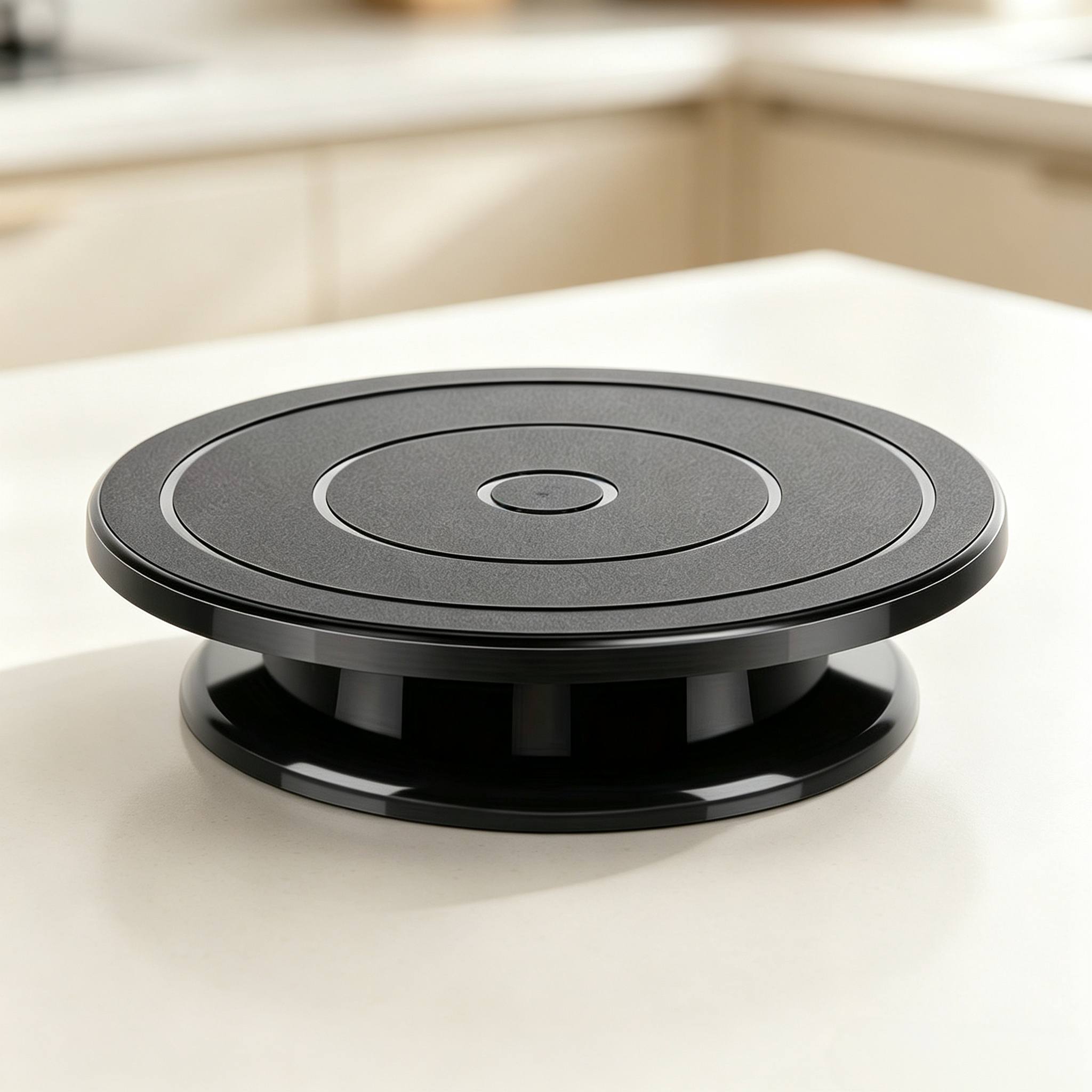 TEMU Mamshib 360 Degree Rotating Cake Turntable, Baking Decorating Stand With Scraper Wheel, Ideal For Cake Icing Smoothing Frosting Painting,
