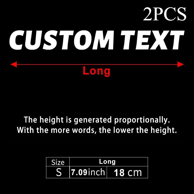 TEMU 2pcs Customizable Personalized Font Motorcycle Stickers Waterproof, Durable, High-quality Self-adhesive Perfect For Motorcycle Bodies Helmet