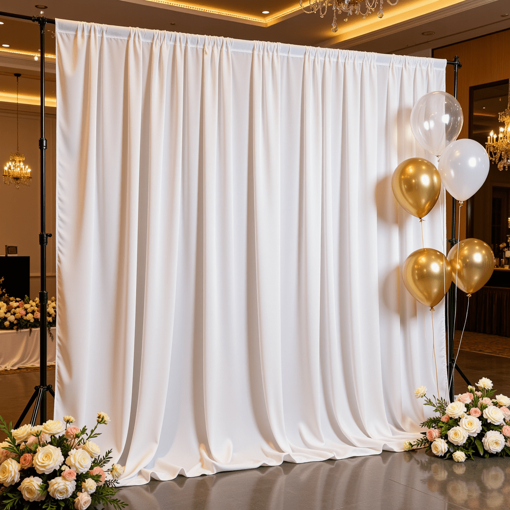 TEMU Photography Backdrop 1pc Purity White Stretch Background Fabric With Top Rod , , Soft High-elastic Polyester, Non-crease, Washable Reusable,