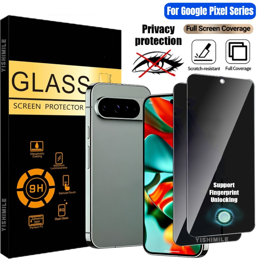 TEMU 2pcs High Quality Anti-peep Tempered Glass Screen Protector, Compatible With Google Pixel 7/7a/8/8a/8pro/9/9a/9pro/9pro Xl/10/10a// Xl Series,