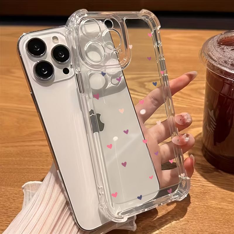 TEMU Phone Case: Pattern Clear Phone Case For Iphone 17 16 15 14 13 12 11 Pro Max 12 13 Mini Xs Xr X 8 7 Plus With Shock Absorption And Anti Scratch