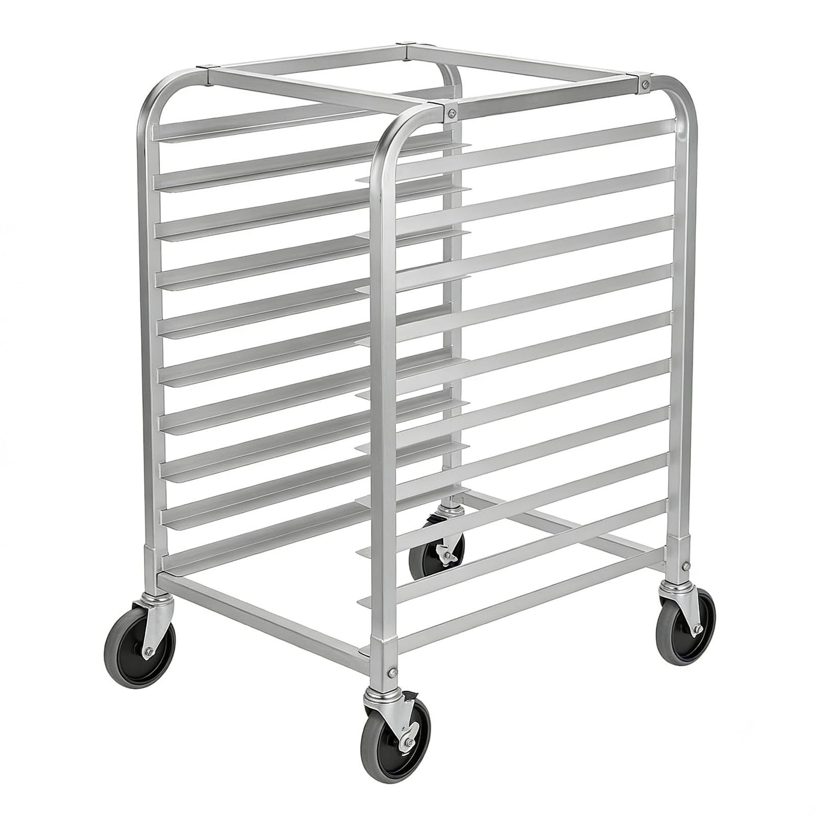 Image of Mobile Bread Rack Made Of Aluminum - A Sturdy Storage Option For Bakeries And Kitchens